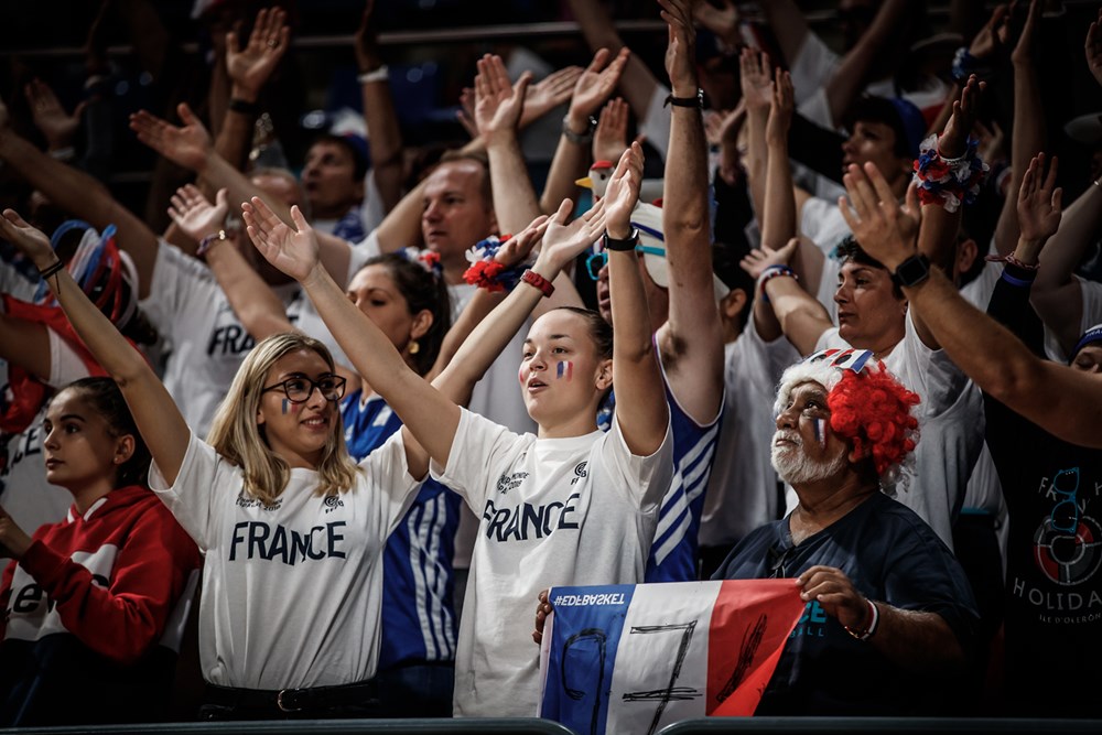 Le public français lors de la rencontre France-Nigéria du Mondial 2018