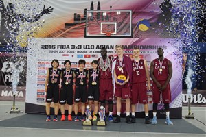 Japan's women and Qatar's men at the FIBA 3x3 U18 Asia Cup 2016