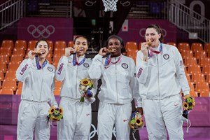 Social media reacts to the first-ever 3x3 women's gold medal winners, USA