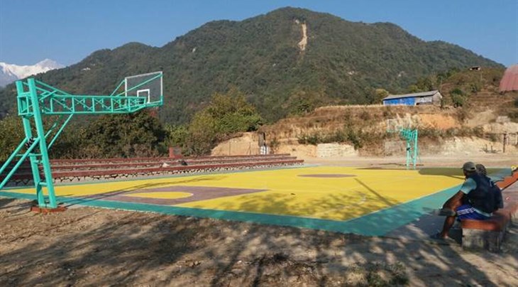 New Basketball Court in Nepal