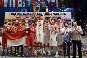 Indonesia (women) and China (men) at the FIBA 3x3 U18 Asia Cup 2017
