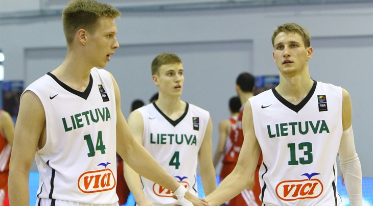 Martynas Echodas (14) and Martynas Varnas (13) played for Lithuania in last year's FIBA U18 European Championship
