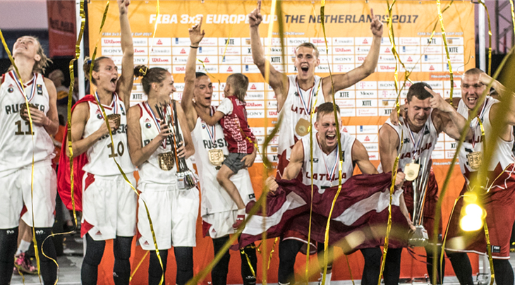 Latvia's men and Russia's women win FIBA 3x3 Europe Cup 2017