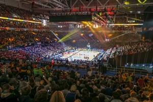 Crowd at EuroBasket 2015 Final in Pierre Mauroy Stadium, Lille. 