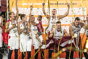 Latvia's men and Russia's women win FIBA 3x3 Europe Cup 2017