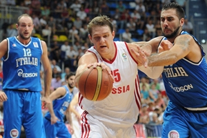 Timofey Mozgov Russia FIBA EuroBasket 2015 2nd Qualifying Round 