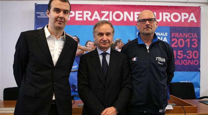 Simone Pianigiani&#44; Giovanni Petrucci and Roberto Ricchini (left to right) 
