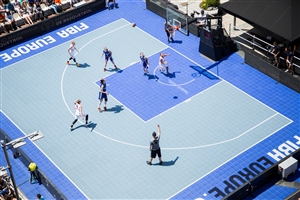 FIBA 3x3 Court at the FIBA 3x3 European Championships Andorra Qualifier