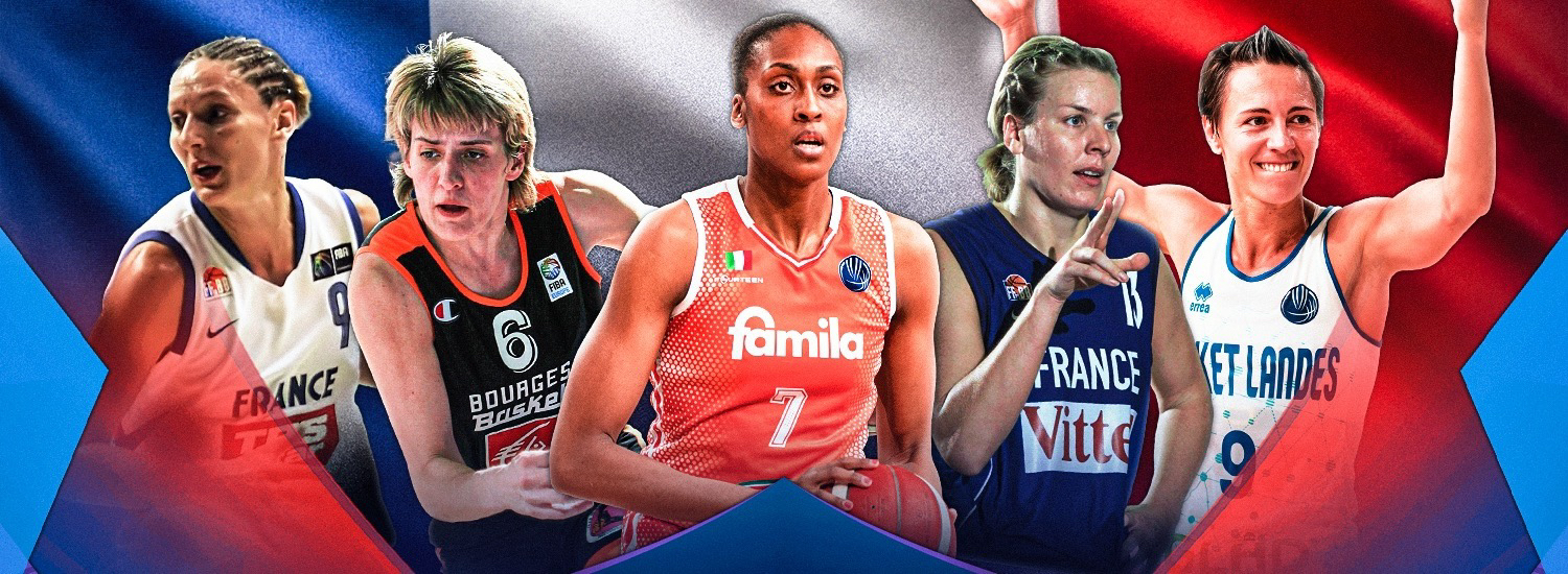 Which French players top the EuroLeague Women charts?