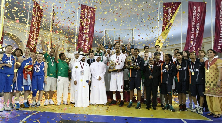 The medalists at the 2013 FIBA Asia 3x3 Championship