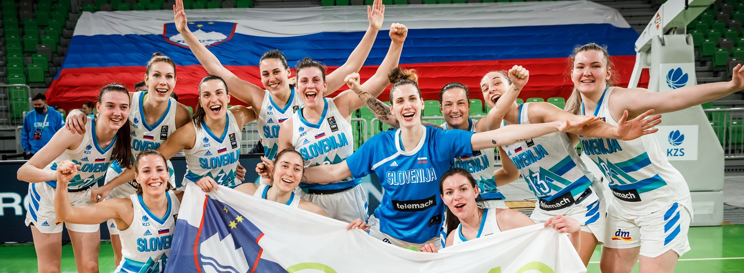 Celebration of Team Slovenia