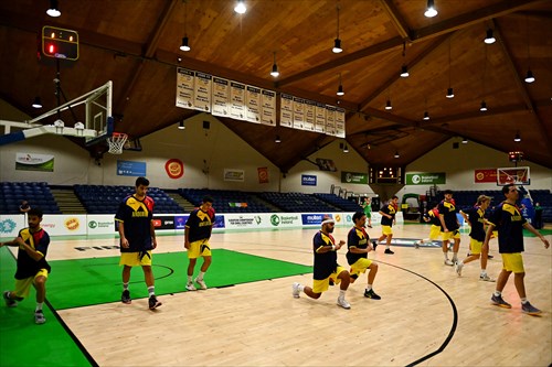 Andorra players during warm-up