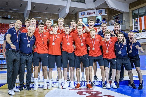Czech Republic's team, the winner of bronze medals