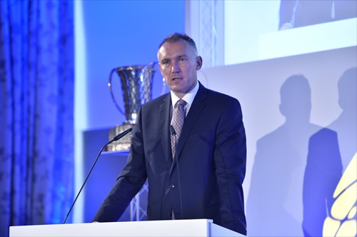 FIBA Executive Director Europe, Kamil Novak,a the FIBA Europe Cup Draw