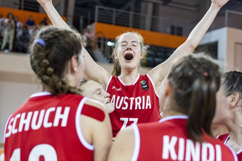 A jubilant Austria after winning gold