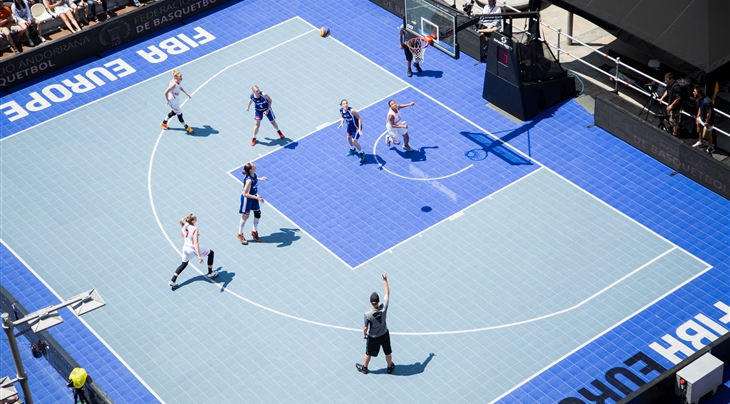 FIBA 3x3 Court at the FIBA 3x3 European Championships Andorra Qualifier