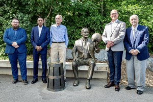 Unveiling of Naismith Statue at FIBA Headquarters