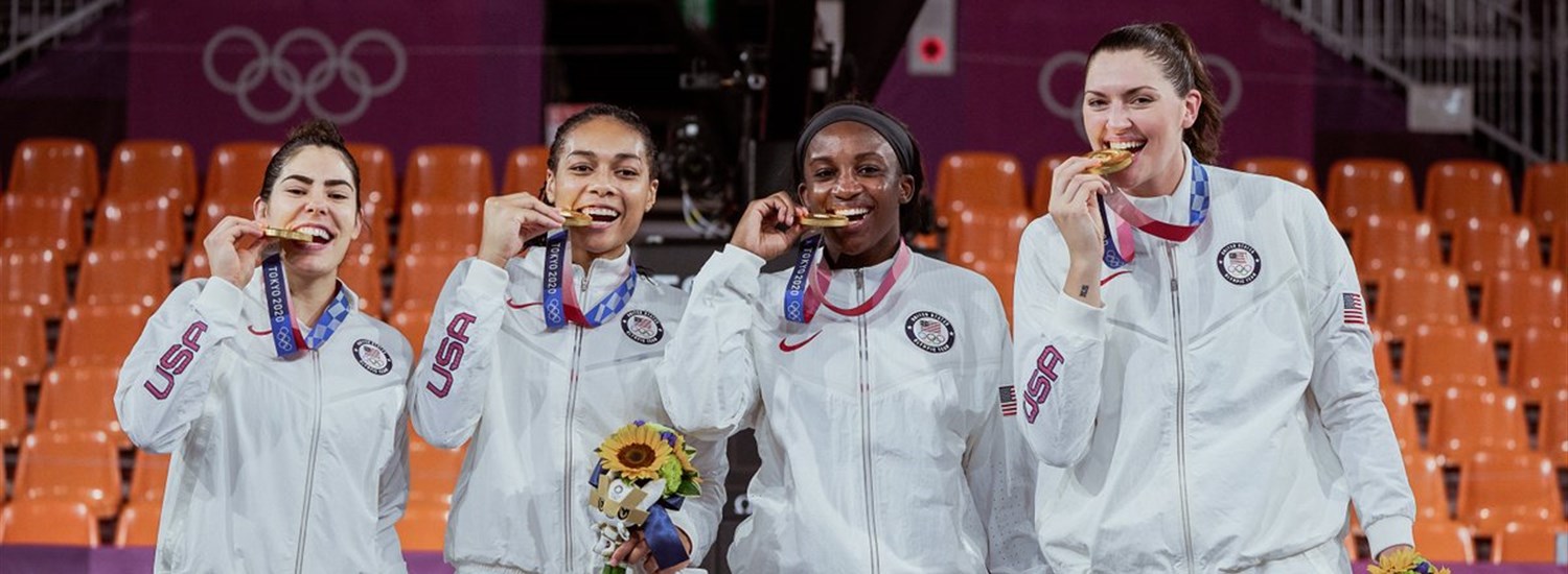 Social media reacts to the first-ever 3x3 women's gold medal winners, USA